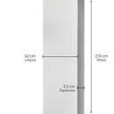 Ver imagem 4 de Folha de Porta Madeira Laqueada 210x62cm Lisa Casablanca Branco