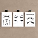 Ver imagem 2 de Kit 3 Quadro Decorativo Design Sobrancelha Salão Cílios Casa 28x20