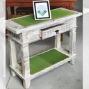 Ver imagem 2 de Aparador rústico em madeira de demolição com gaveta-Rústico Color-140 cm