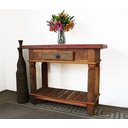 Ver imagem 4 de Aparador rústico em madeira de demolição com gaveta-Rústico Color-140 cm