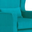 Ver imagem 4 de Poltrona Amamentação Balanço Aurora Suede Azul Turquesa - Lm Decor