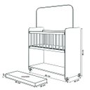 Ver imagem 6 de Mini Berço Compacto Portátil para Bebê com Rodízio Colchão Suporte para Mosquiteiro e Prateleira Sav