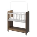 Ver imagem 4 de Mini Berço Compacto Portátil para Bebê com Rodízio Colchão Suporte para Mosquiteiro e Prateleira Sav