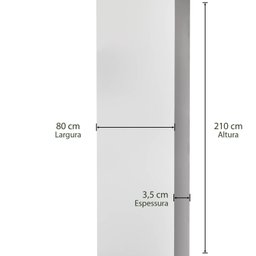 Folha de Porta Madeira Laqueada 210x80cm Lisa CasaBlanca - 4