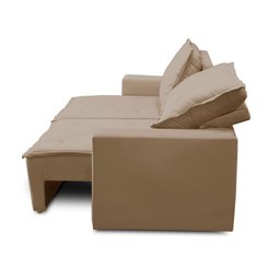 Sofá Retrátil e Reclinável 3 lugares com Molas 1,80m Ana Suede Cappuccino Adonai Estofados - 7