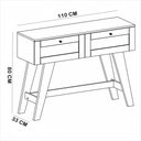 Ver imagem 6 de Aparador para Sala de Estar 110cm 2 Gavetas 3D Tessaro A05 Carvalho - Lyam Decor