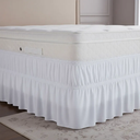 Ver imagem 2 de Saia para Cama Box Casal King Branca Elástico Duplo