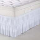 Ver imagem 6 de Saia para Cama Box Casal King Branca Elástico Duplo