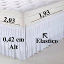 Ver imagem 4 de Saia Para Cama Box Casal King Branca Elástico Duplo