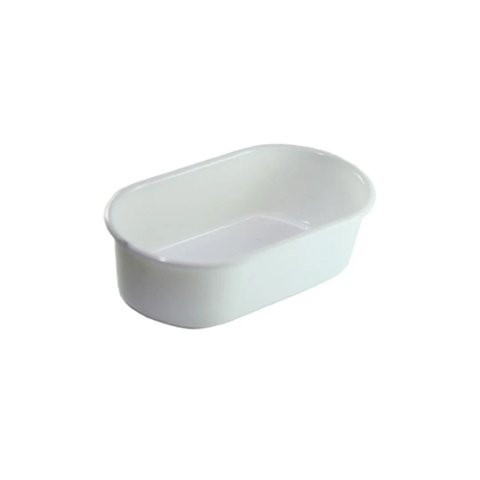 Banheira Leitosa Branca Oval Extra Grande 700ml 6 Unidades Pet Piu Jel Plast