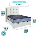 Ver imagem 3 de Kit Cama Box Bau + Cabeceira + Colchão Casal Molas Ensacadas - Petrus - Paropas