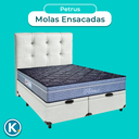 Ver imagem 4 de Kit Cama Box Bau + Cabeceira + Colchão Casal Molas Ensacadas - Petrus - Paropas