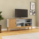 Ver imagem 2 de Rack com 1 Porta e 1 Prateleira para Tv de até 55 Polegados Mdp Mel Off White Mb 1056