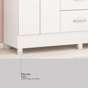 Ver imagem 6 de Guarda Roupa Capelinha Lord 4 Portas com Espelho Branco/rosa Demóbile