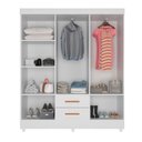 Ver imagem 3 de Guarda Roupa Roupeiro Casal 6 Portas 2 Gavetas Lite Branco Móveis Leão