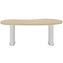 Ver imagem 6 de Mesa para Escritório 200cm Tamburato Curves A02 Carvalho Branco