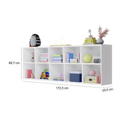 Estante Montessori Branca Porta Objetos e Livros100% Mdf - 3