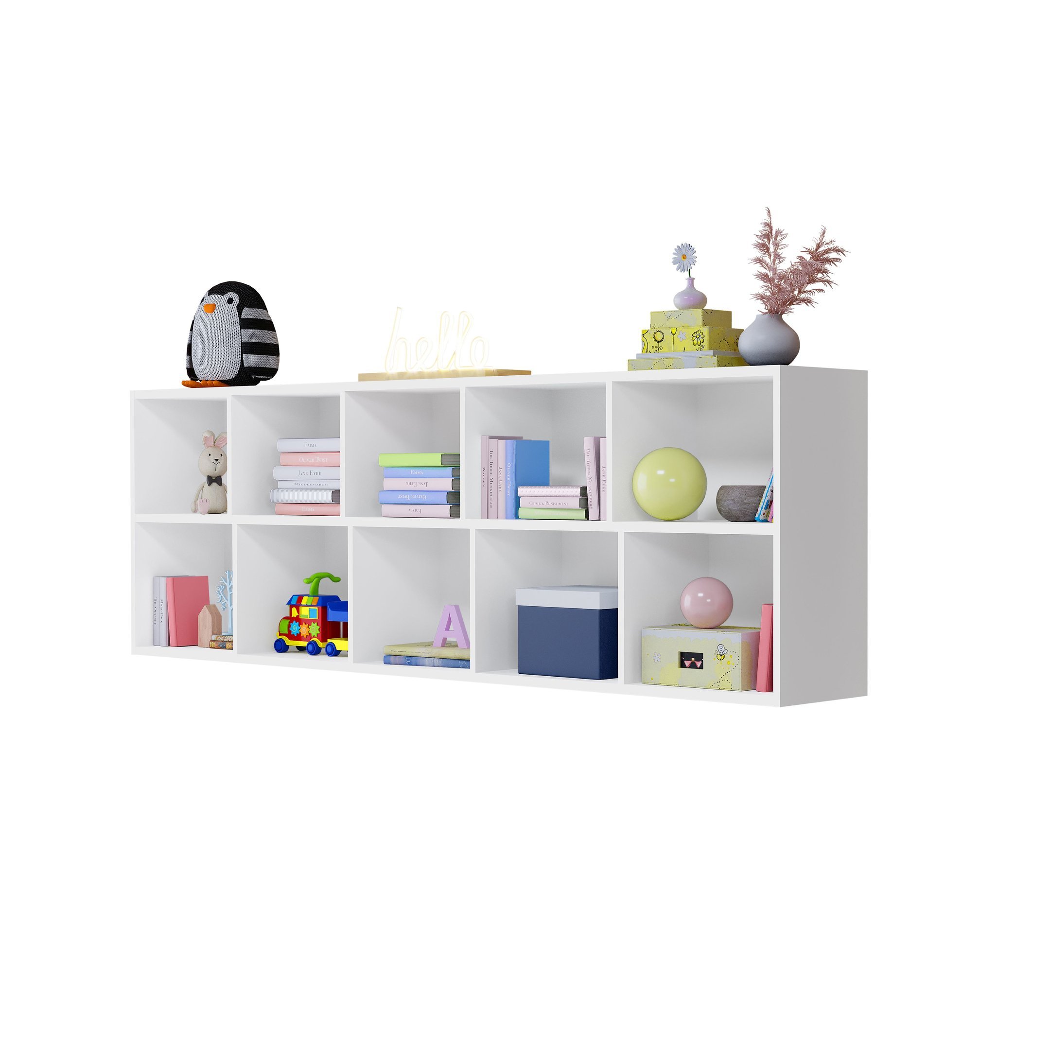 Estante Montessori Branca Porta Objetos e Livros100% Mdf - 2