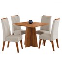 Ver imagem 2 de Mesa de Jantar 4 Lugares Street Mel/bege - Viero Móveis