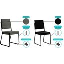 Ver imagem 5 de Kit 4 Cadeiras Sala Jantar 1736 4 Uni Preto/grafite - Preto - Carraro