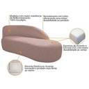 Ver imagem 7 de Kit Divã Luna 160cm Lado Direito e 02 Poltronas Base de Ferro Dourado Linho Rosê