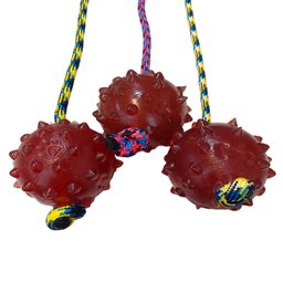 Bola Agility Cristal Mamona 75mm Para Cachorro Pet Morder: Vermelho - 5