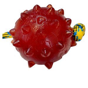 Bola Agility Cristal Mamona 75mm Para Cachorro Pet Morder: Vermelho