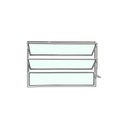 Ver imagem 1 de Vitro Basculante 60x80 Alumínio Branco Vidro Liso