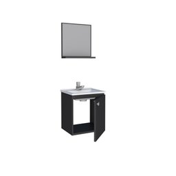 Gabinete Para Banheiro Em Aço Cacau - 2