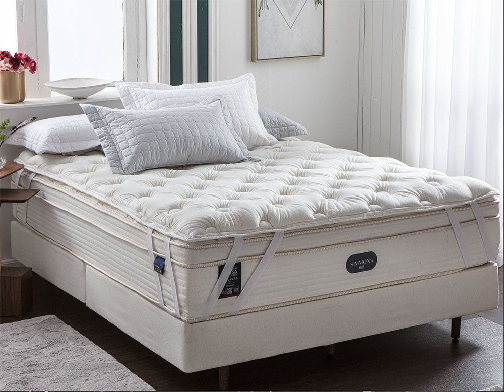 Pillow Top Queen Size Simmons Topper Plush 158x198 | MadeiraMadeira