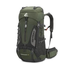 Mochila Trilha Camping Caminhada Viagem Confort 60L:Verde - 1