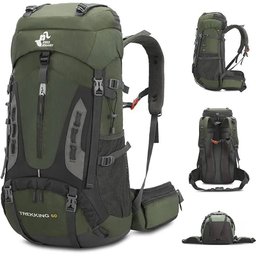 Mochila Trilha Camping Caminhada Viagem Confort 60L:Verde - 2