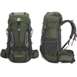 Mochila Trilha Camping Caminhada Viagem Confort 60L:Verde - 3