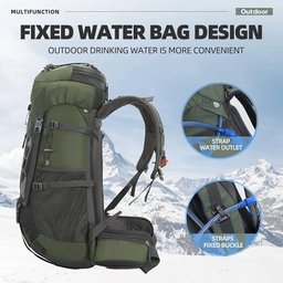 Mochila Trilha Camping Caminhada Viagem Confort 60L:Verde - 5
