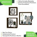 Ver imagem 3 de 3 Nichos para Quarto de Bebê Infantil Parede Marrom