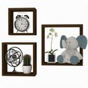 Ver imagem 7 de 3 Nichos para Quarto de Bebê Infantil Parede Marrom