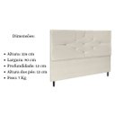 Ver imagem 5 de Cabeceira Estofada Cama Solteiro 90 Cm Camboriú Suede Bege