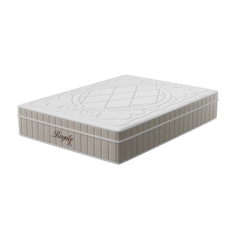 Colchão Casal Molas Ensacadas Linha 34x 188x 138cm Montreal Bege/Branco