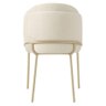Cadeira Aurora Bouclé Off White Metal Champanhe - 4