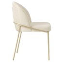 Ver imagem 3 de Cadeira Aurora Bouclé Off White Metal Champanhe