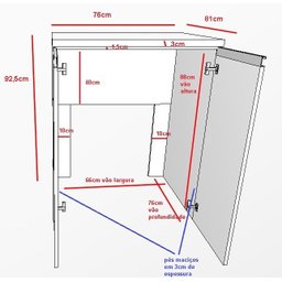 Bancada para Embutir Lavadora de Roupas - 3