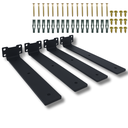 Ver imagem 2 de Kit 4 Suportes Invertidos 25cm Aço Mão Francesa de Parede p/ Prateleira Preto