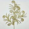 Folhas Plantas Decoração Natal Gliter Dourado 70cm Kit 10pçs - 2