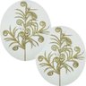 Folhas Plantas Decoração Natal Gliter Dourado 70cm Kit 10pçs - 1