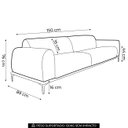 Ver imagem 4 de Sofá 150cm 2 Lugares Pés Preto Molino C-416 Linho Cinza