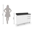 Ver imagem 5 de Balcão de Cozinha e Lavanderia 1,20m Top Class Branco