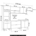 Ver imagem 4 de Armário de Cozinha CP06 com Pia 100cm Pérola Z34 Preto - Mpozenato