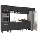 Ver imagem 2 de Armário de Cozinha CP06 com Pia 100cm Pérola Z34 Preto - Mpozenato