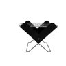 Churrasqueira Grelha Dobrável Portátil Grill Carvão Casa Camping Churrasco Grande Aço Preto - 2