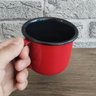 Caneca De Ágata Esmaltada Xícara Com Alça Vermelha 350ml N8 Esmaltados Silva - 5